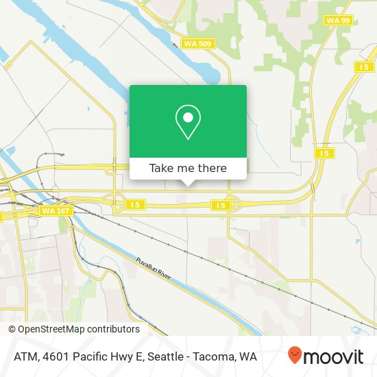 Mapa de ATM, 4601 Pacific Hwy E