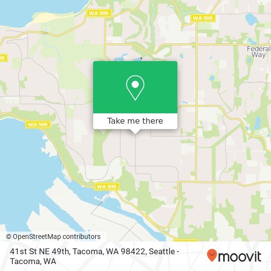 Mapa de 41st St NE 49th, Tacoma, WA 98422