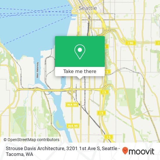 Mapa de Strouse Davis Architecture, 3201 1st Ave S