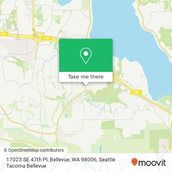 Mapa de 17023 SE 47th Pl, Bellevue, WA 98006