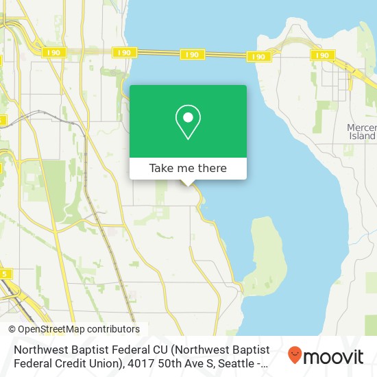 Northwest Baptist Federal CU (Northwest Baptist Federal Credit Union), 4017 50th Ave S map