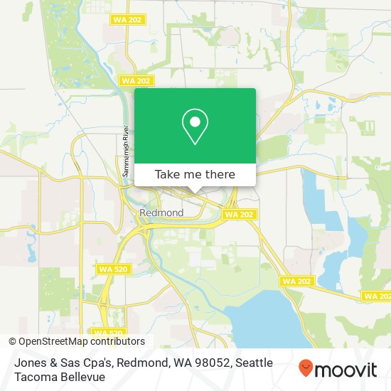 Mapa de Jones & Sas Cpa's, Redmond, WA 98052