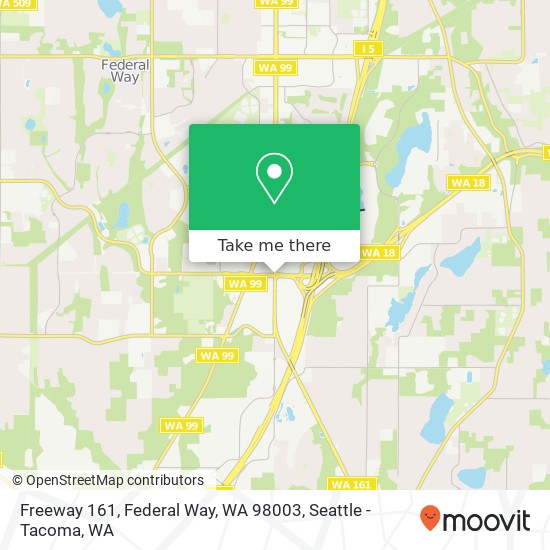 Mapa de Freeway 161, Federal Way, WA 98003