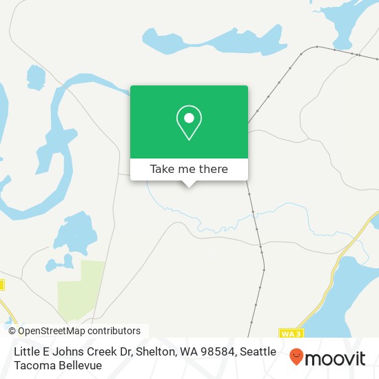 Mapa de Little E Johns Creek Dr, Shelton, WA 98584