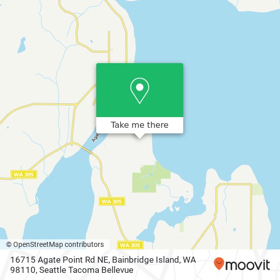 Mapa de 16715 Agate Point Rd NE, Bainbridge Island, WA 98110