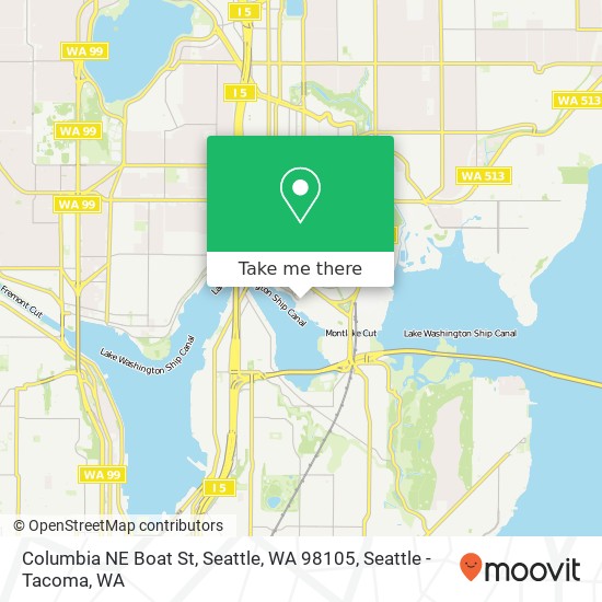 Columbia NE Boat St, Seattle, WA 98105 map