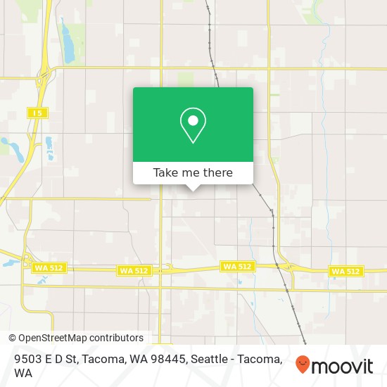 Mapa de 9503 E D St, Tacoma, WA 98445