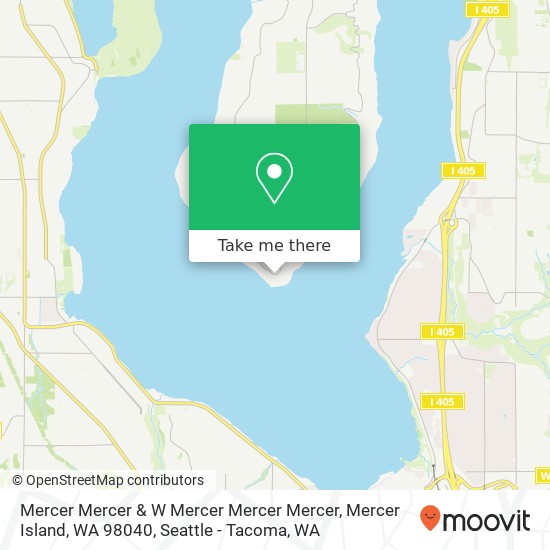 Mapa de Mercer Mercer & W Mercer Mercer Mercer, Mercer Island, WA 98040
