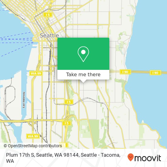 Mapa de Plum 17th S, Seattle, WA 98144