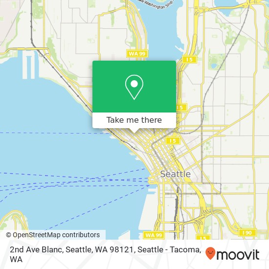 Mapa de 2nd Ave Blanc, Seattle, WA 98121