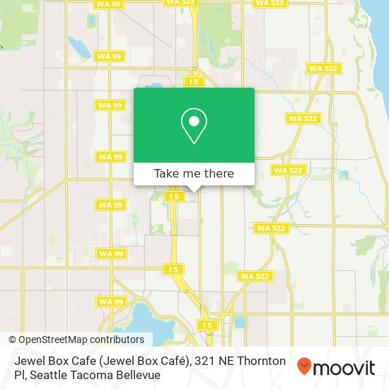 Mapa de Jewel Box Cafe (Jewel Box Café), 321 NE Thornton Pl