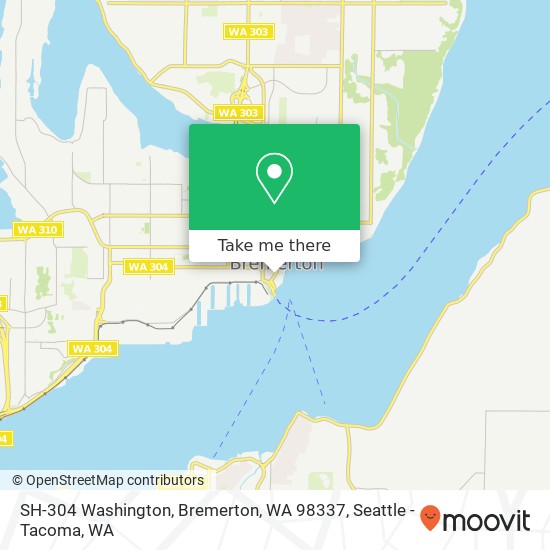 Mapa de SH-304 Washington, Bremerton, WA 98337