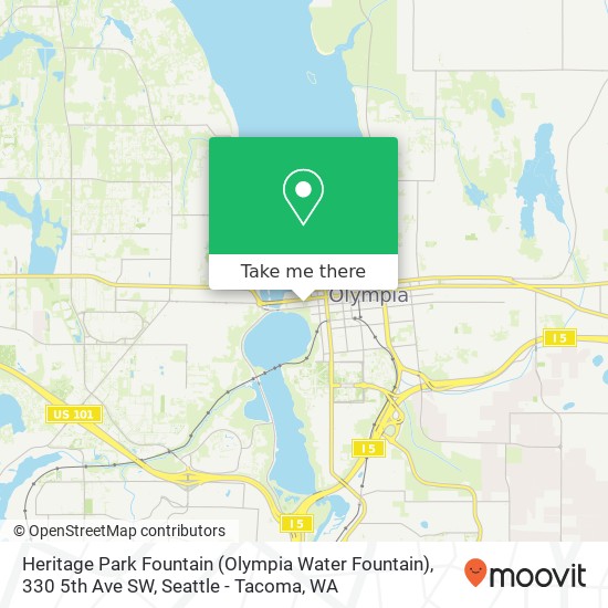Mapa de Heritage Park Fountain (Olympia Water Fountain), 330 5th Ave SW