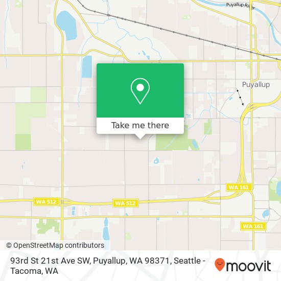 Mapa de 93rd St 21st Ave SW, Puyallup, WA 98371