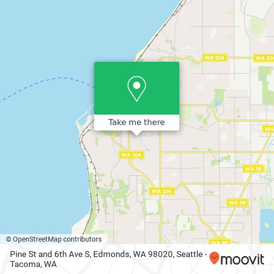 Mapa de Pine St and 6th Ave S, Edmonds, WA 98020