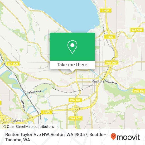 Mapa de Renton Taylor Ave NW, Renton, WA 98057