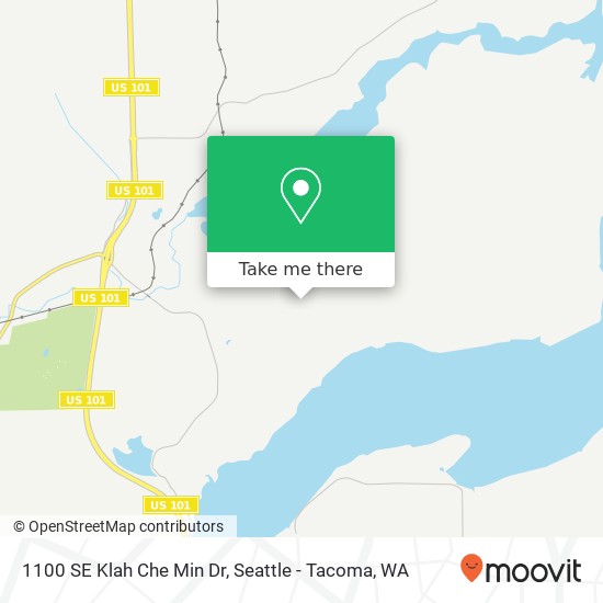 Mapa de 1100 SE Klah Che Min Dr, Shelton, WA 98584