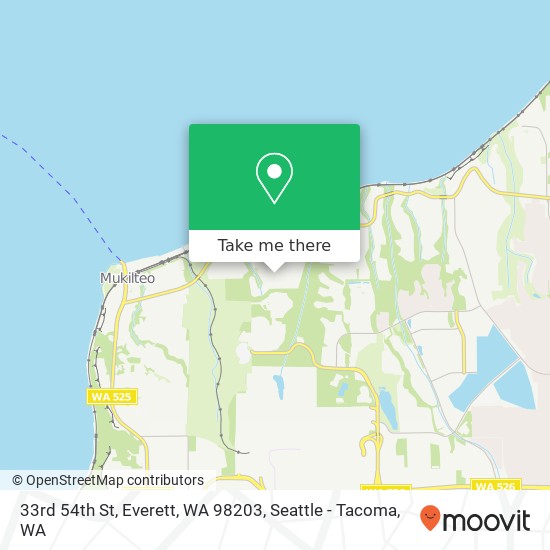 33rd 54th St, Everett, WA 98203 map