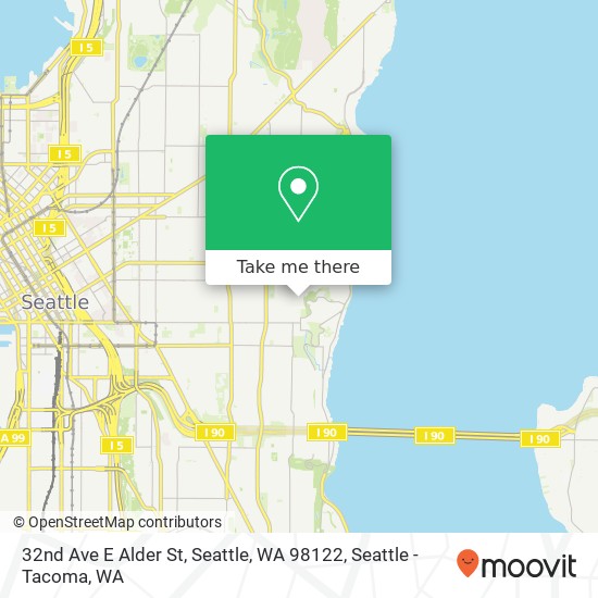 Mapa de 32nd Ave E Alder St, Seattle, WA 98122