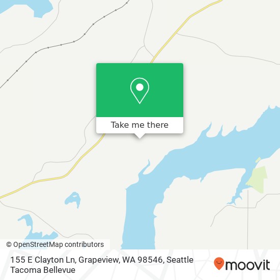 Mapa de 155 E Clayton Ln, Grapeview, WA 98546