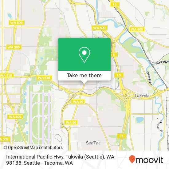 Mapa de International Pacific Hwy, Tukwila (Seattle), WA 98188