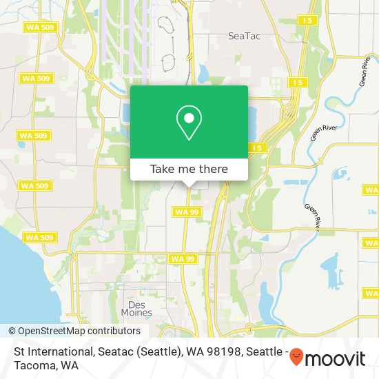 Mapa de St International, Seatac (Seattle), WA 98198