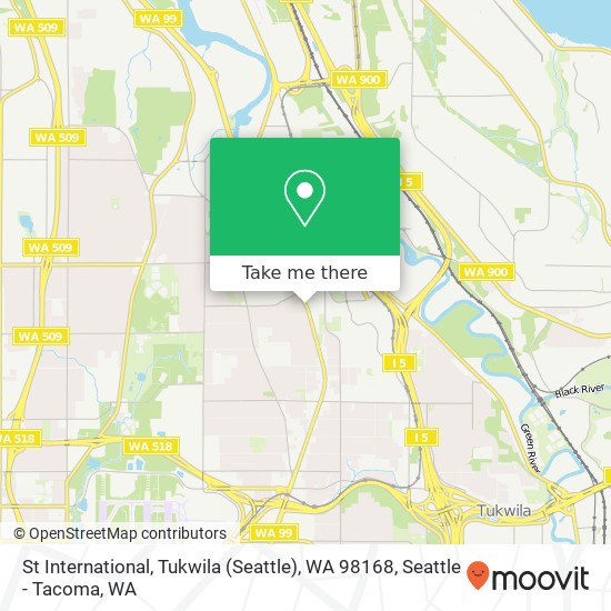 Mapa de St International, Tukwila (Seattle), WA 98168