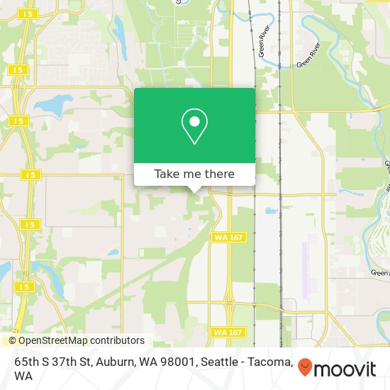 65th S 37th St, Auburn, WA 98001 map