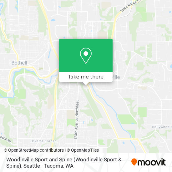 Woodinville Sport and Spine map