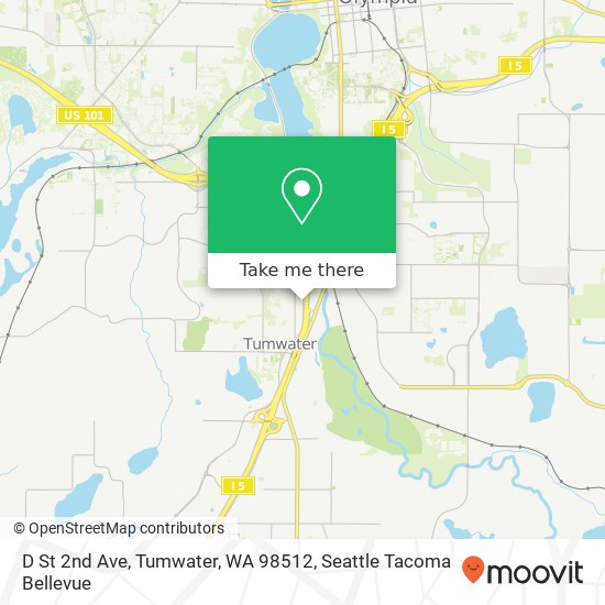 Mapa de D St 2nd Ave, Tumwater, WA 98512