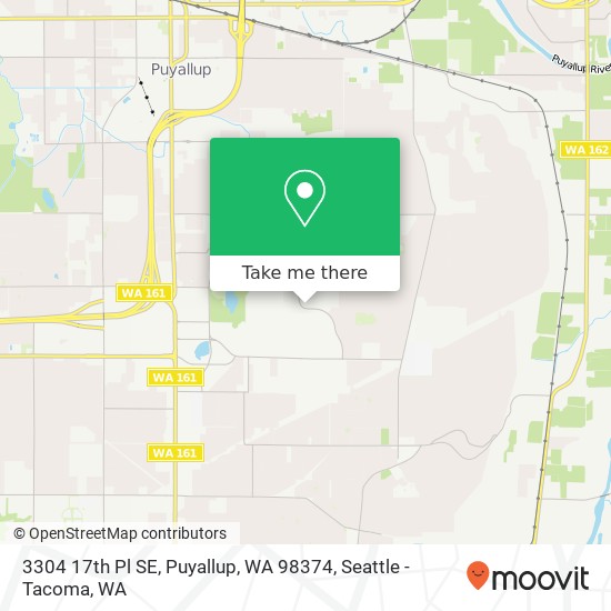 Mapa de 3304 17th Pl SE, Puyallup, WA 98374