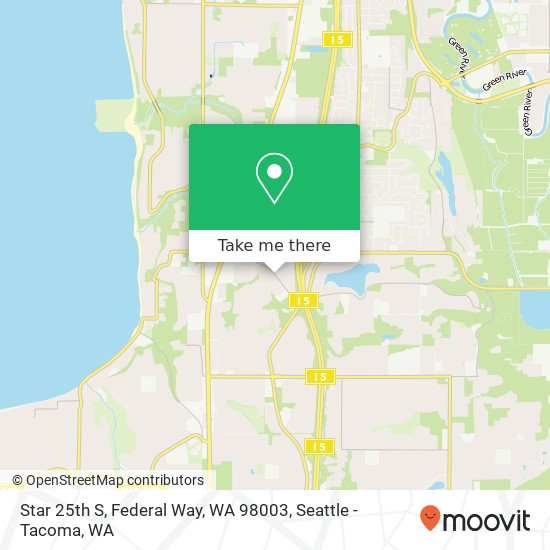 Mapa de Star 25th S, Federal Way, WA 98003