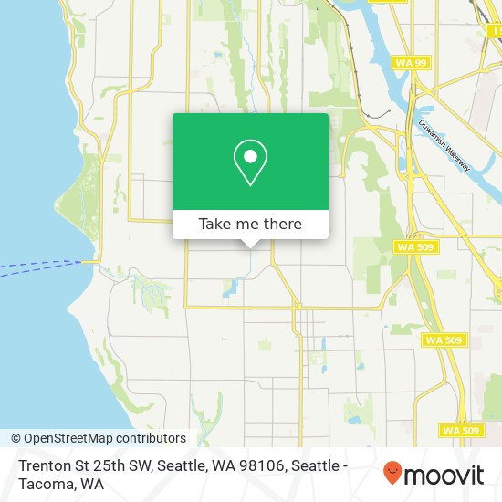 Mapa de Trenton St 25th SW, Seattle, WA 98106