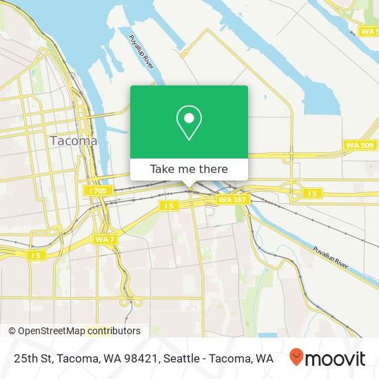 Mapa de 25th St, Tacoma, WA 98421