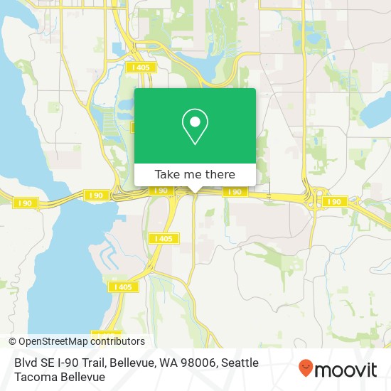 Blvd SE I-90 Trail, Bellevue, WA 98006 map