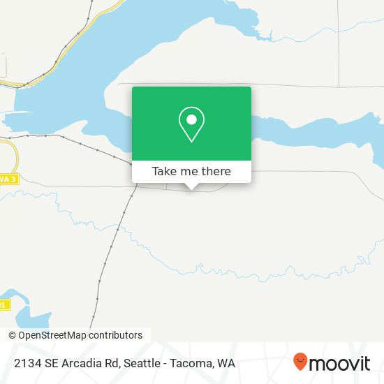 Mapa de 2134 SE Arcadia Rd, Shelton, WA 98584