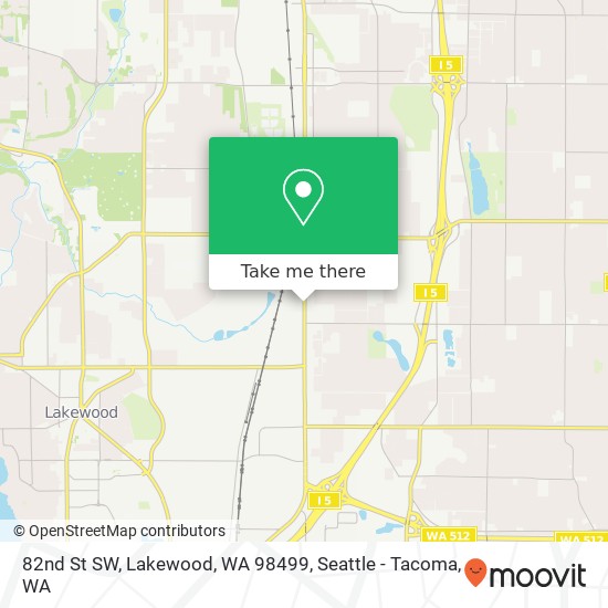 Mapa de 82nd St SW, Lakewood, WA 98499