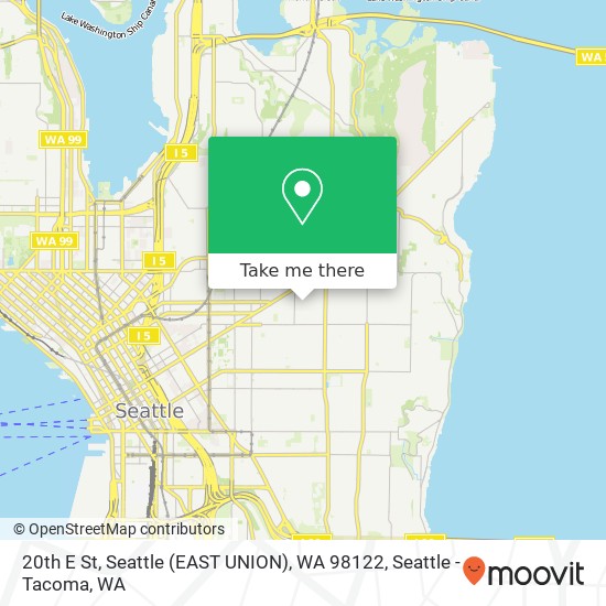 20th E St, Seattle (EAST UNION), WA 98122 map