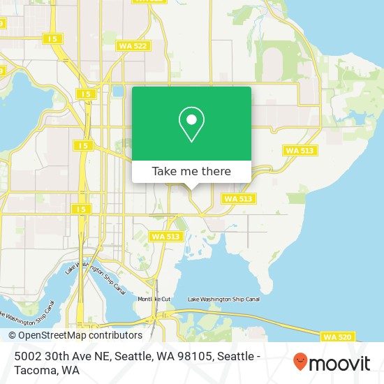 5002 30th Ave NE, Seattle, WA 98105 map