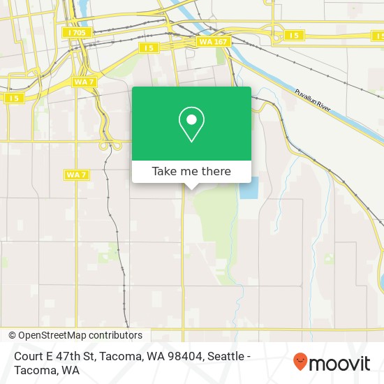 Mapa de Court E 47th St, Tacoma, WA 98404