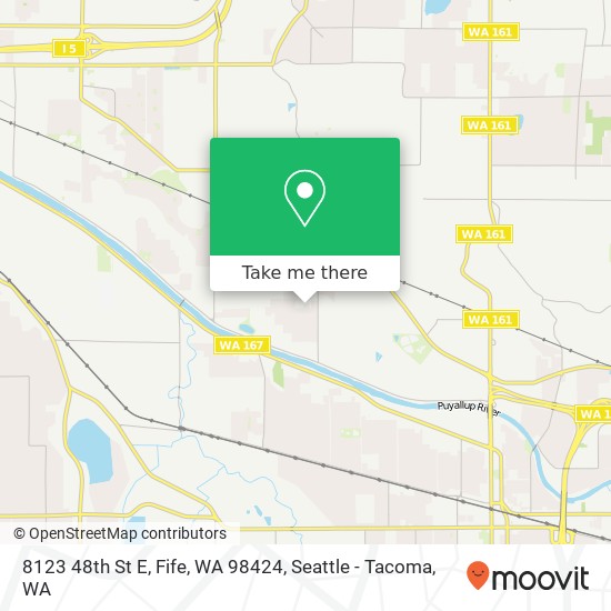 Mapa de 8123 48th St E, Fife, WA 98424