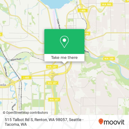 Mapa de 515 Talbot Rd S, Renton, WA 98057