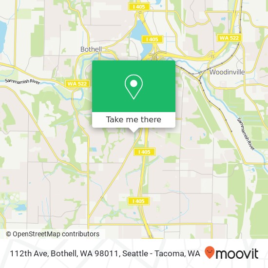 112th Ave, Bothell, WA 98011 map