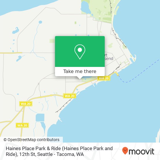 Mapa de Haines Place Park & Ride (Haines Place Park and Ride), 12th St
