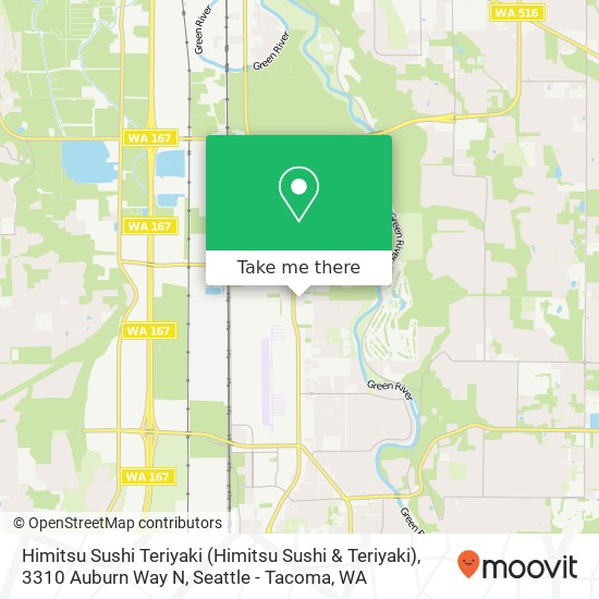 Mapa de Himitsu Sushi Teriyaki (Himitsu Sushi & Teriyaki), 3310 Auburn Way N