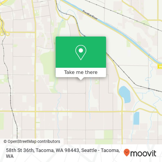 Mapa de 58th St 36th, Tacoma, WA 98443