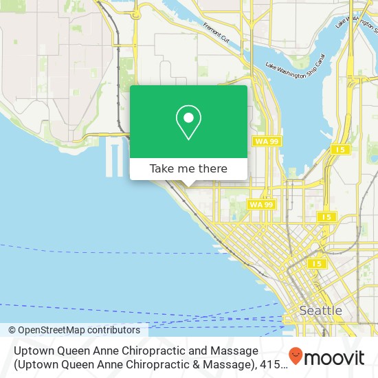 Mapa de Uptown Queen Anne Chiropractic and Massage (Uptown Queen Anne Chiropractic & Massage), 415 W Mercer St