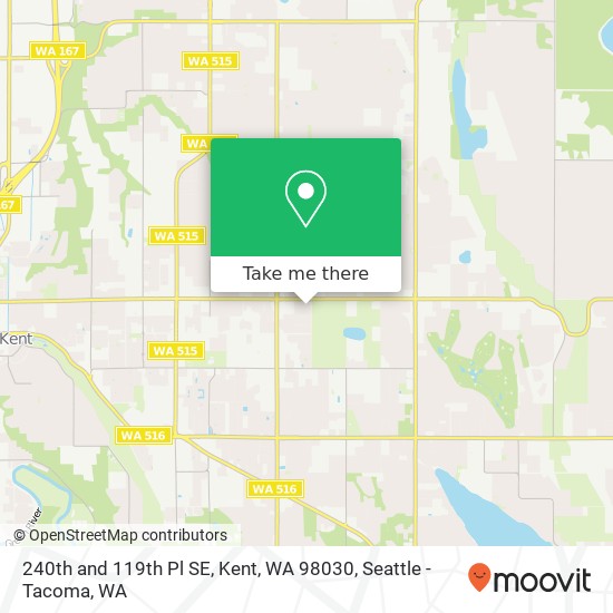 240th and 119th Pl SE, Kent, WA 98030 map