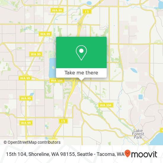 Mapa de 15th 104, Shoreline, WA 98155