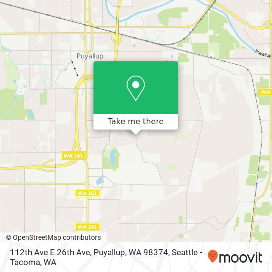 Mapa de 112th Ave E 26th Ave, Puyallup, WA 98374